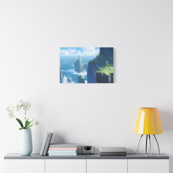 Sea Cliffs - Anime Canvas Print Fantasy Decor