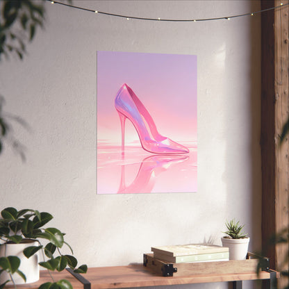 Aesthetic Pink High Heel Art Poster