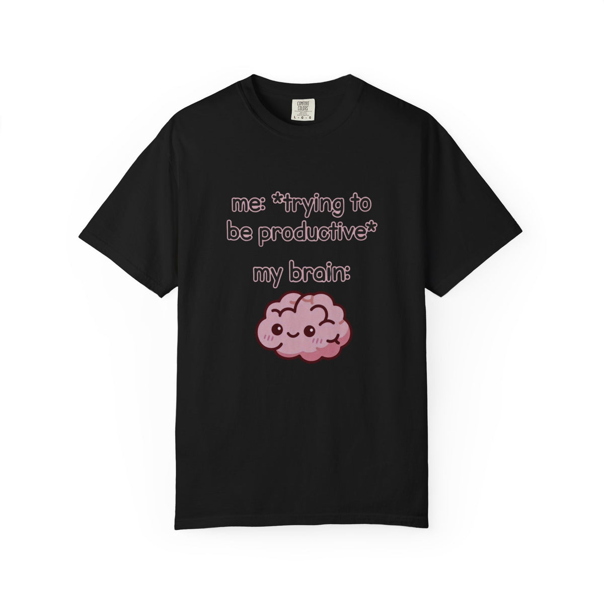 Trying to be Productive - Kawaii Brain Anime T-Shirt