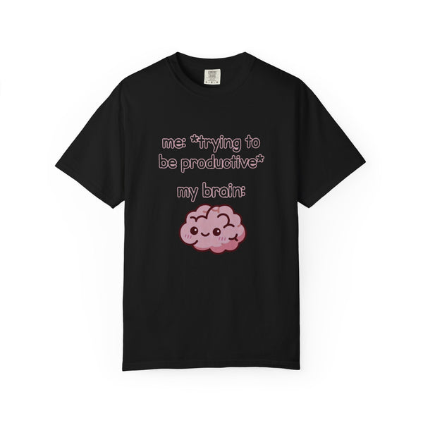 Trying to be Productive - Kawaii Brain Anime T-Shirt