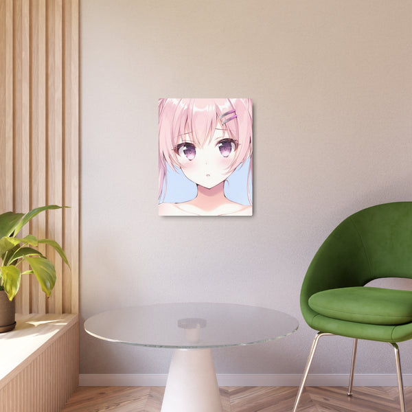 Bare Beauty - Pastel Anime Girl Metal Poster