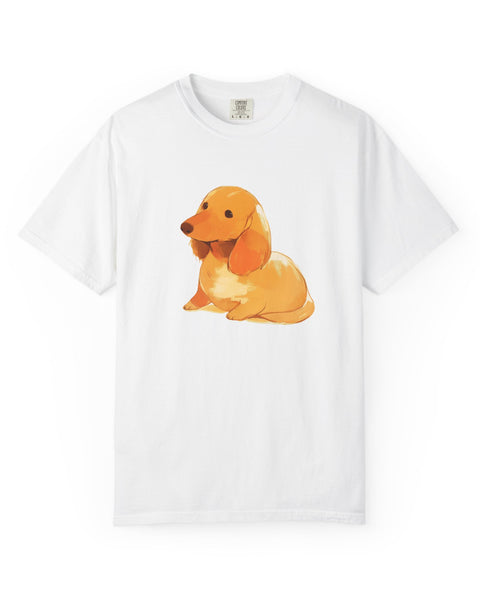 Cute Anime Dachshund T-Shirt White