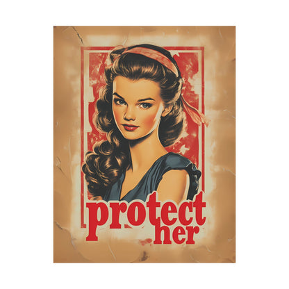 Protect Her - Innocent Hearts Vintage Poster