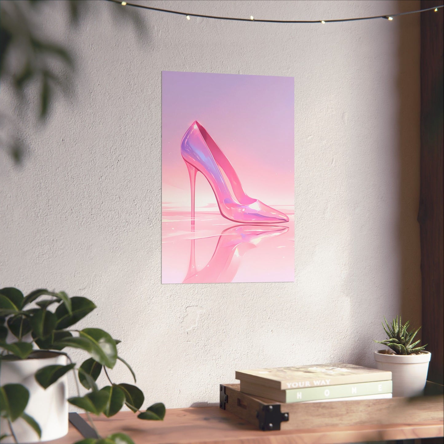 Aesthetic Pink High Heel Art Poster