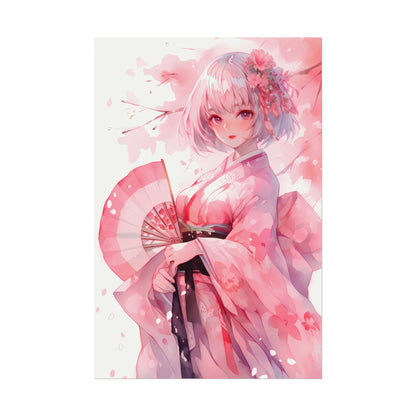 Blossom Festival - Watercolor Anime Poster