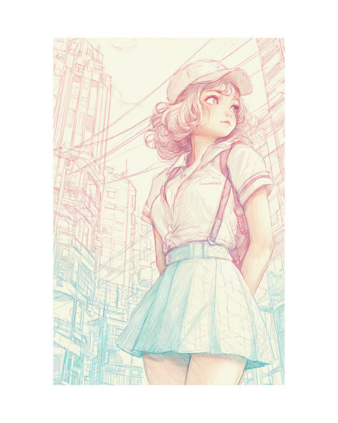 Versa of Corinth - Pastel Anime Girl Poster