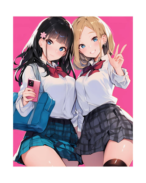 Besties - Cute Anime Girl Poster