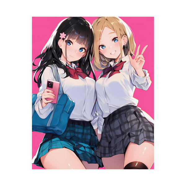 Besties - Cute Anime Girl Poster