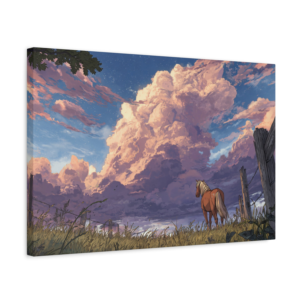 Freedom Longing - Anime Canvas Horse Print