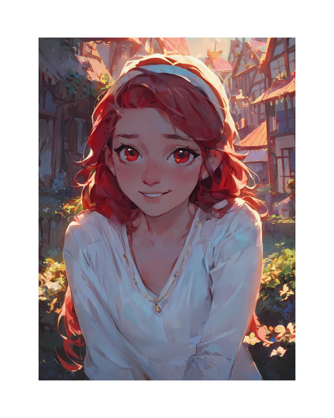 Autumn Visits Dahlii - Cute Anime Girl Poster
