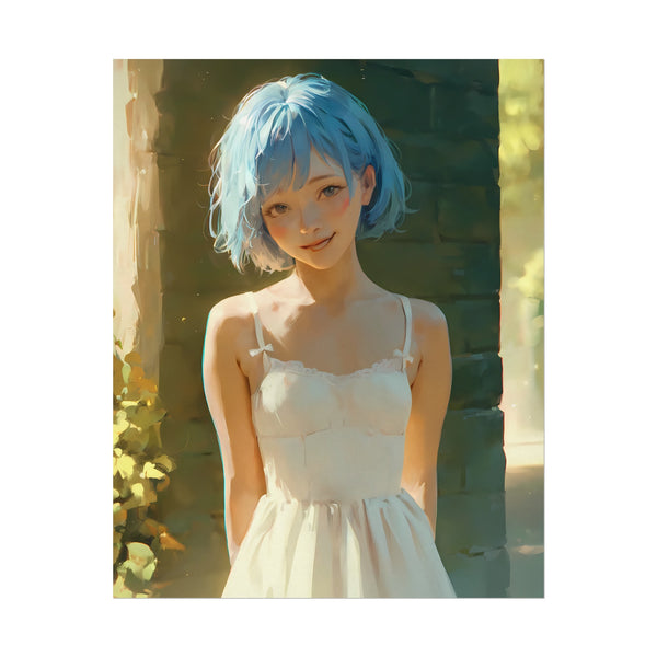 Calista in Summer - Anime Watercolor Poster