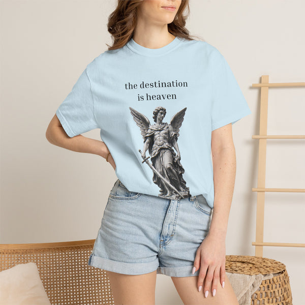 The Destination Is Heaven - Angel Statue Graphic T-Shirt