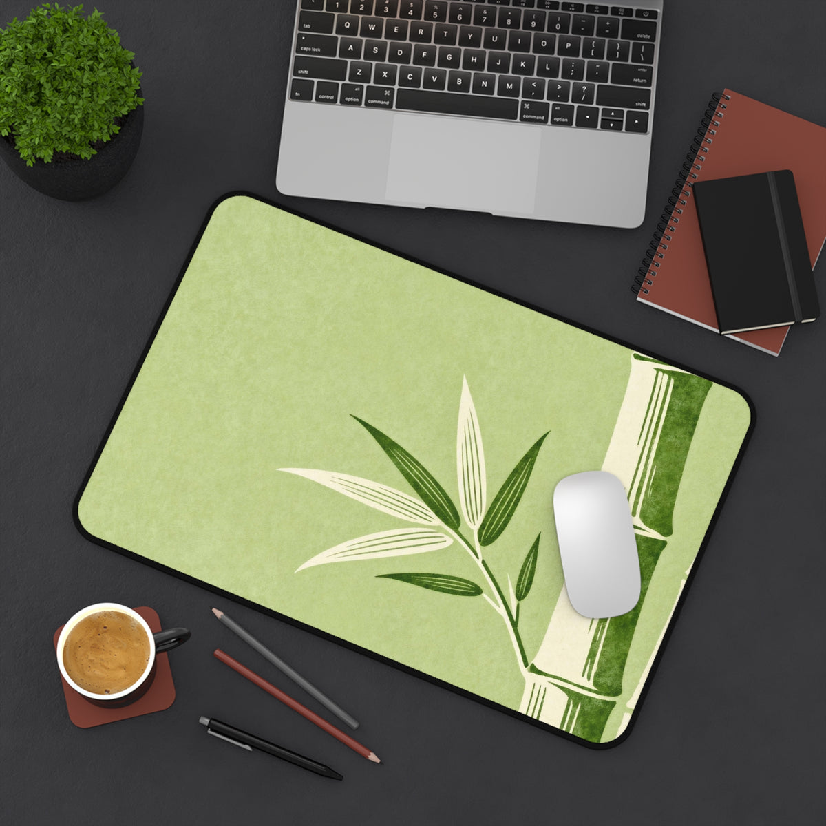 Japanese Bamboo Desk Mat With Minimalist Theme