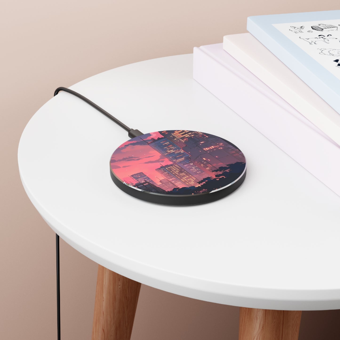 Aesthetic City Anime Wireless Charger