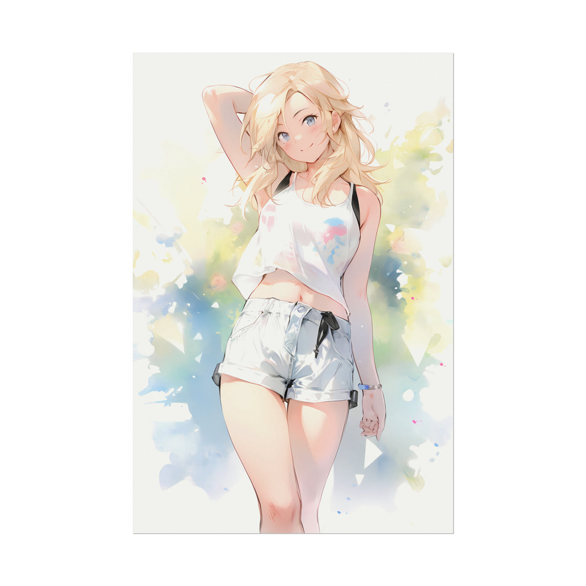 A Reflection of Spring - Anime Watercolor Poster