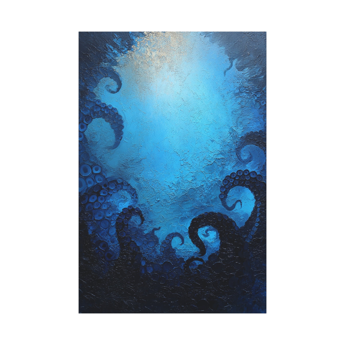 Kraken Abyss - Vertical Fantasy Wall Art