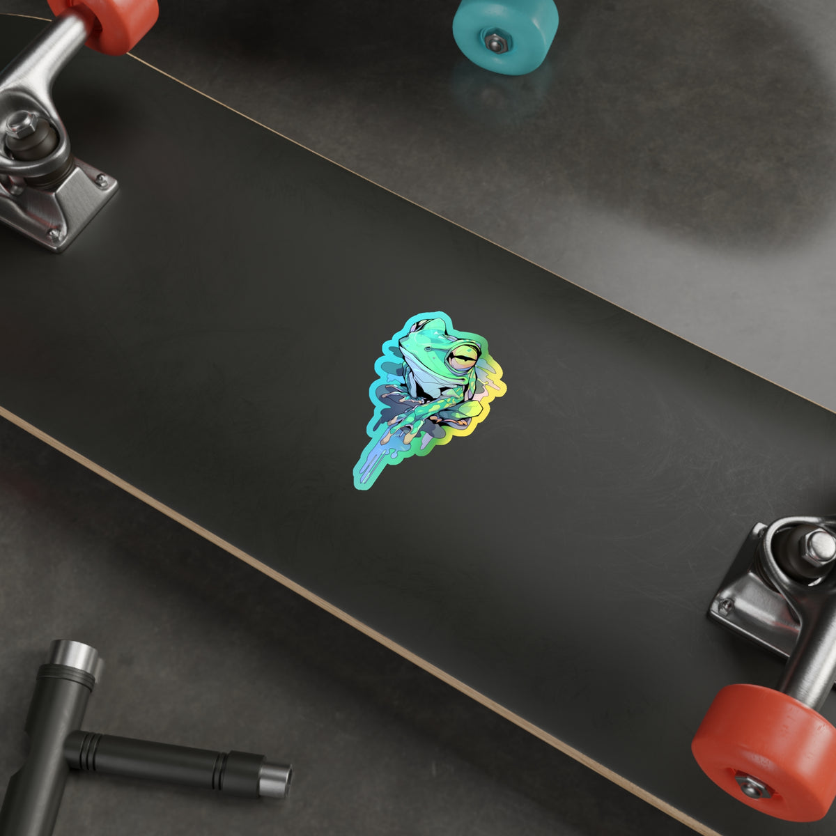 Sly Grin - Holographic Frog Sticker