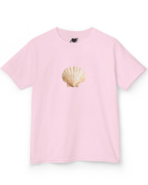 Scallop Shell Art - Vintage Style Cute Baby Tee