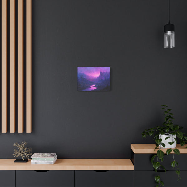 Violet City - Textured Fantasy Wall Art