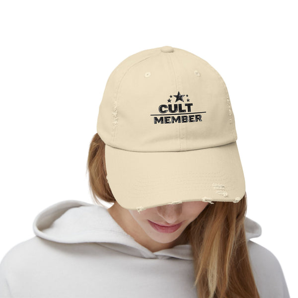 Cult Member - Military Aesthetic Distressed Cap