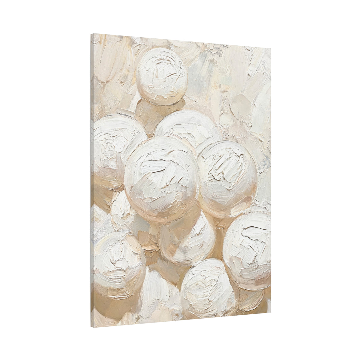 Silk Spheres - Abstract White Wall Art