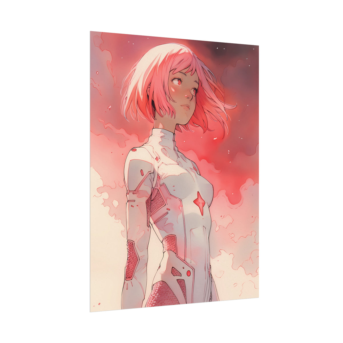 Hikari Child of Light - Anime Girl Watercolor Poster