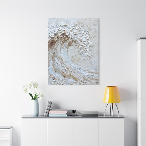 Wave Crest - Textured White Wall Art