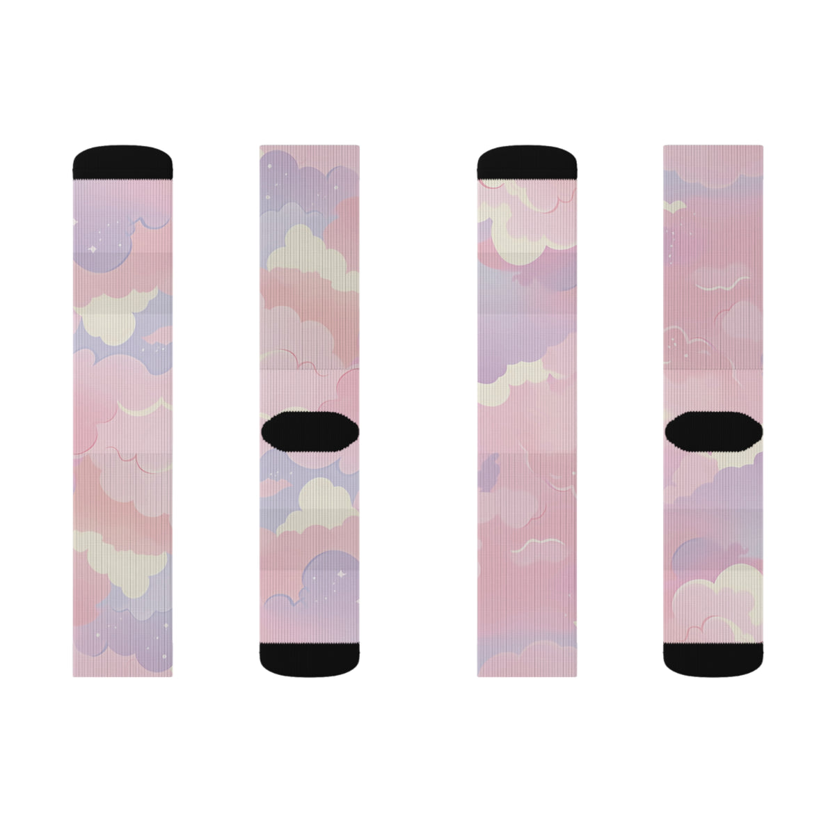 Pastel Clouds Lofi Anime Socks