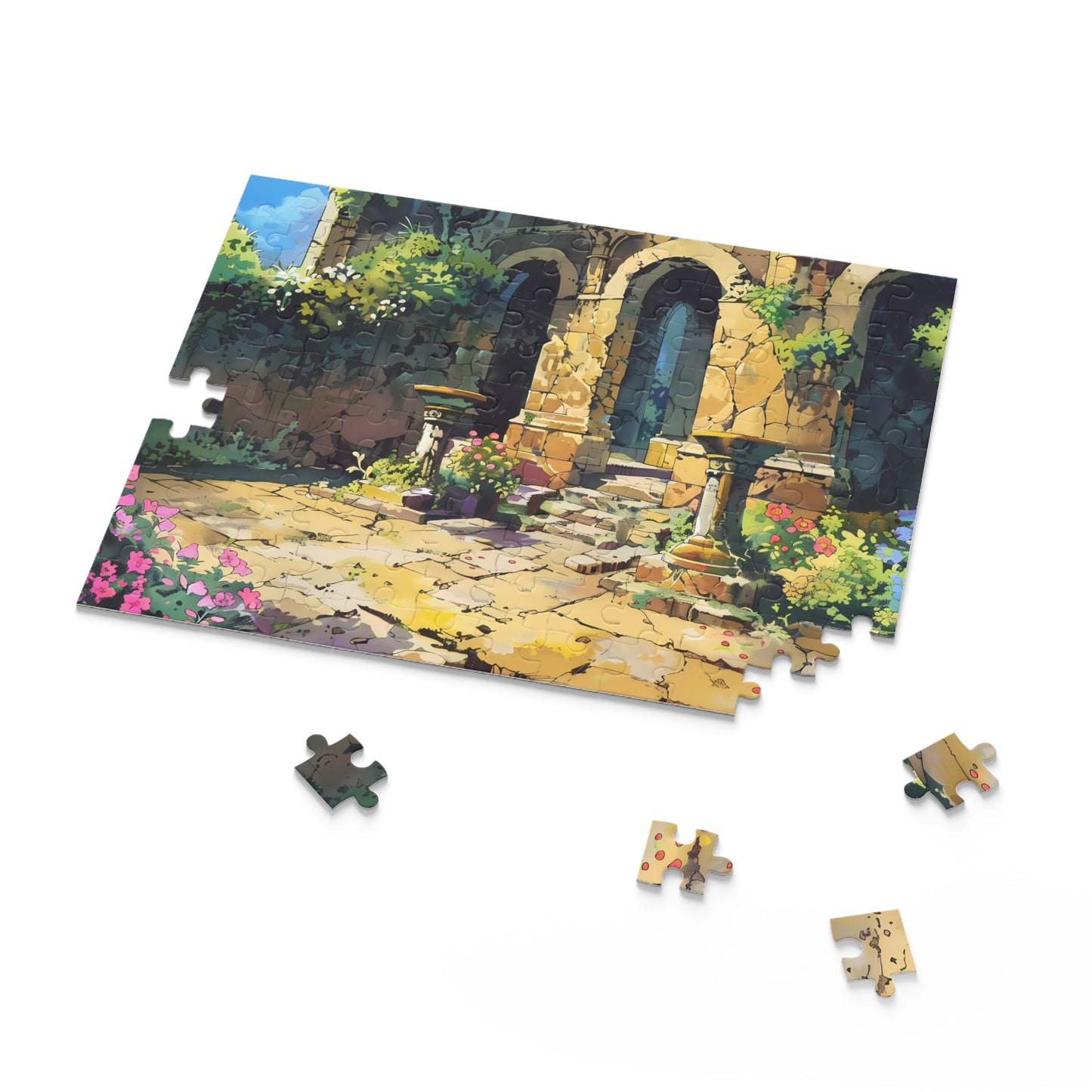 Temple Courtyard - Anime Fantasy Puzzle