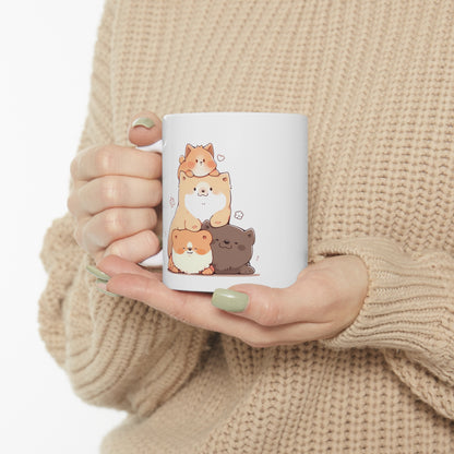 Dog Pile - Cute Anime Dog Mug