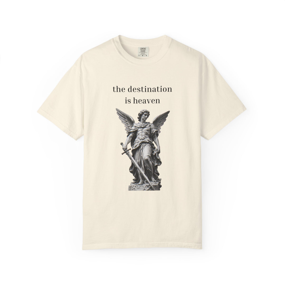The Destination Is Heaven - Angel Statue Graphic T-Shirt