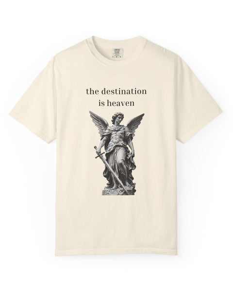 The Destination Is Heaven - Angel Statue Graphic T-Shirt