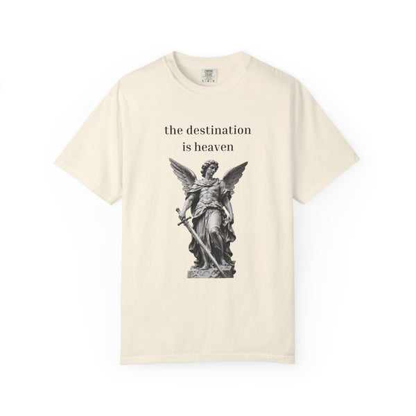 The Destination Is Heaven - Angel Statue Graphic T-Shirt
