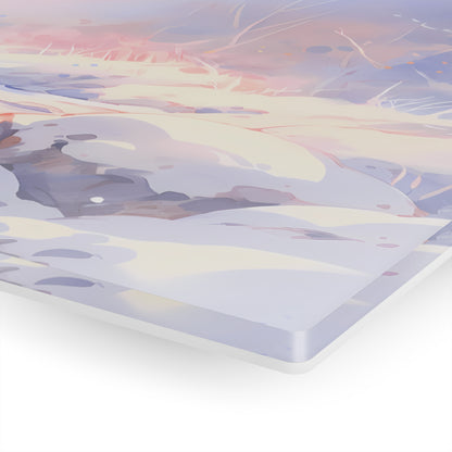 Silent Snowscape - Anime Glass Painting