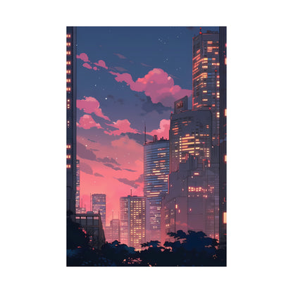 Aesthetic City Vibes - Retro Anime Poster