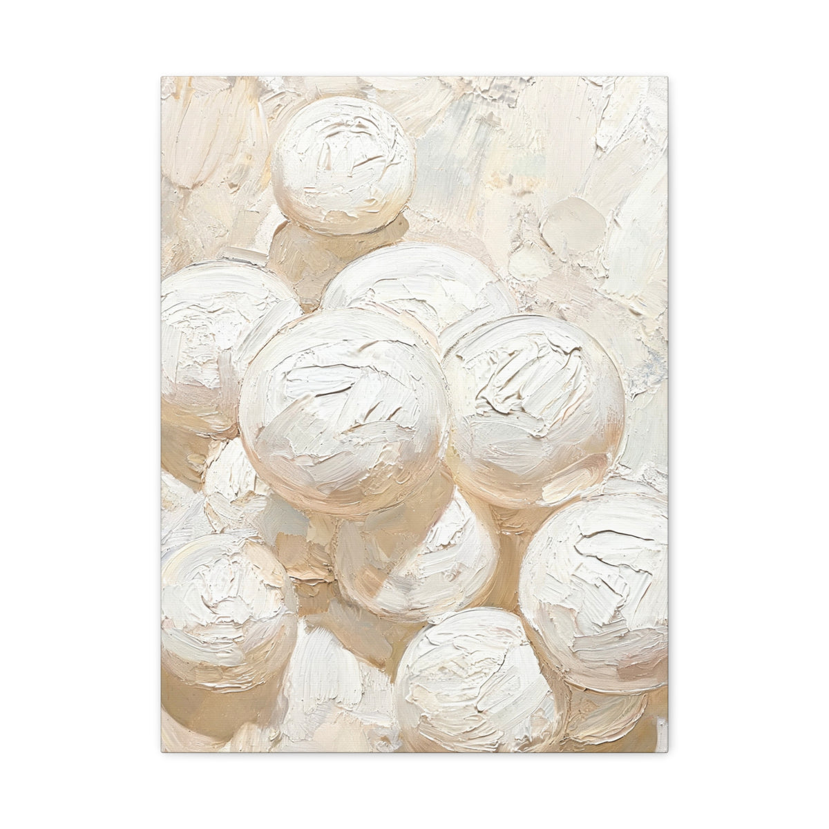 Silk Spheres - Abstract White Wall Art