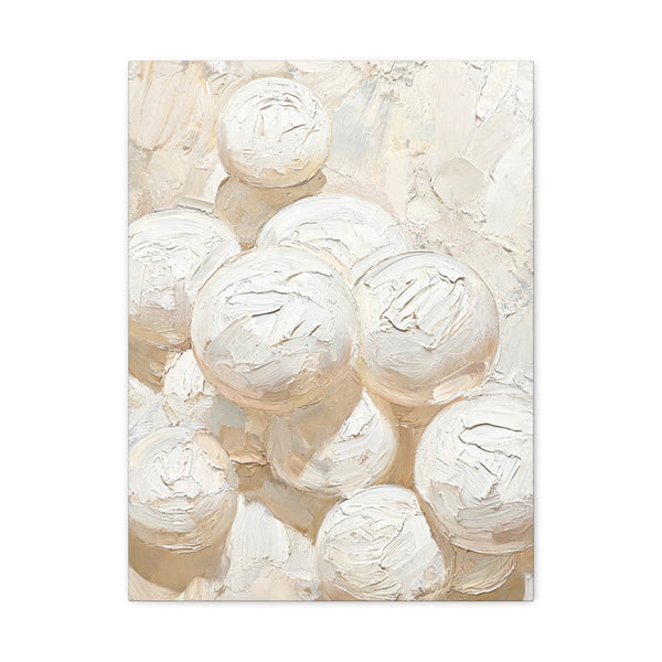 Silk Spheres - Abstract White Wall Art