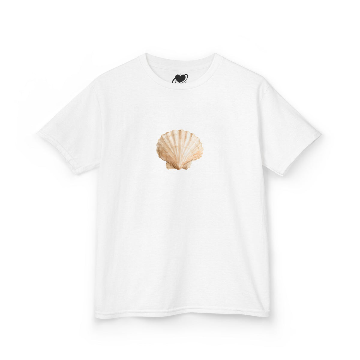 Scallop Shell Art - Vintage Style Cute Baby Tee