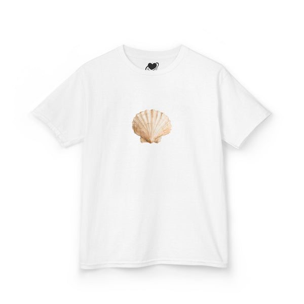Scallop Shell Art - Vintage Style Cute Baby Tee