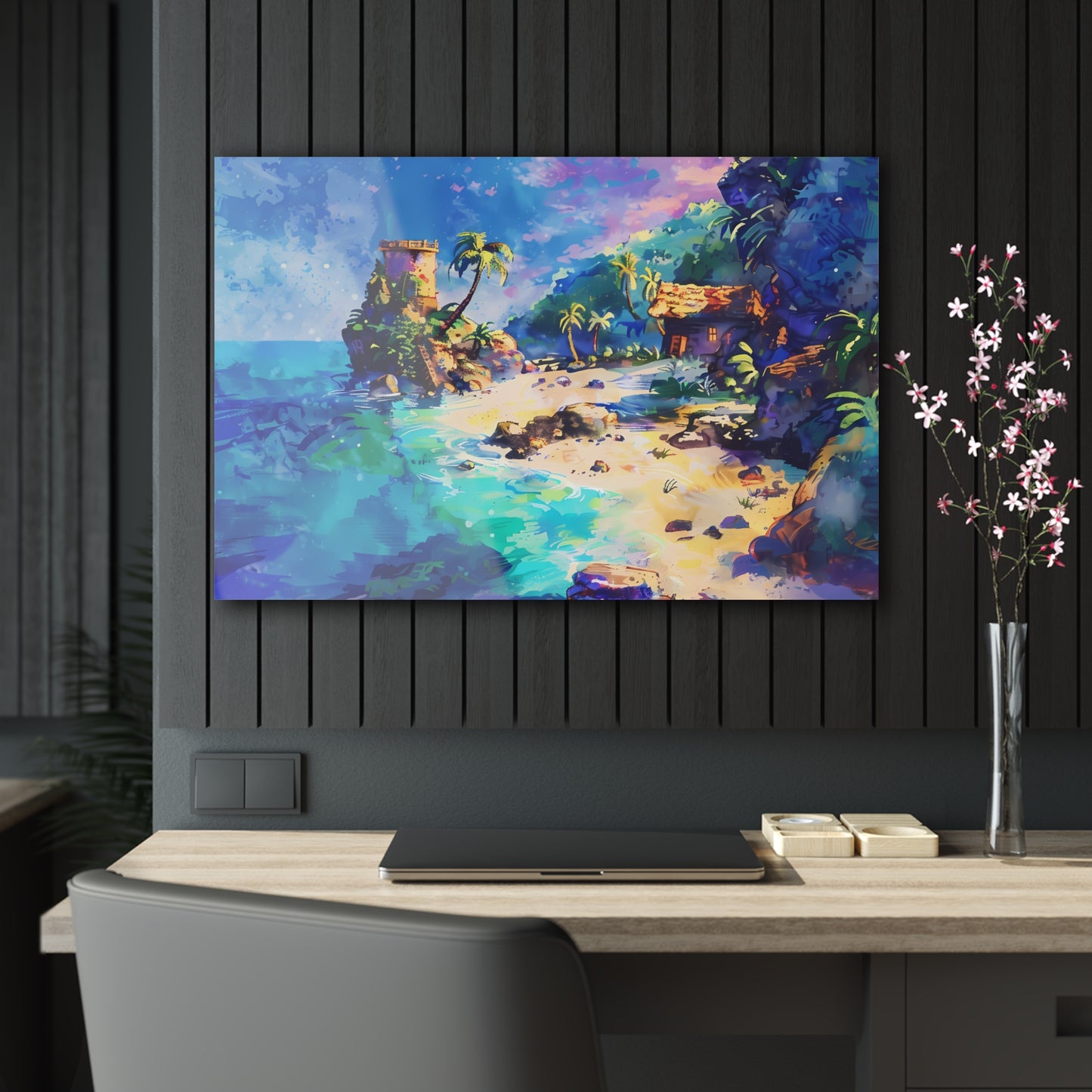 The Cove - Watercolor Glass Wall Art