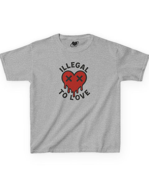 Illegal to Love - Cute Melting Heart Baby Tee