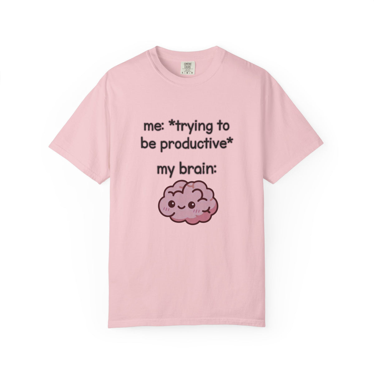Trying to be Productive - Kawaii Brain Anime T-Shirt