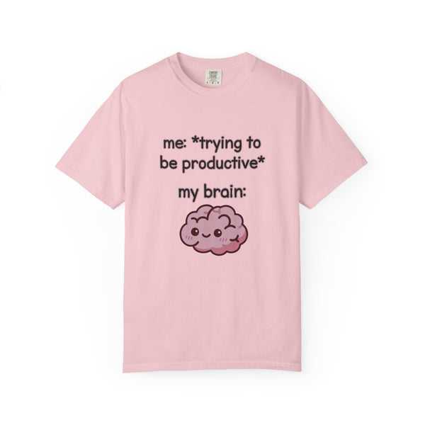 Trying to be Productive - Kawaii Brain Anime T-Shirt