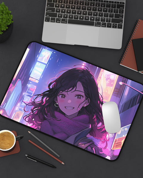 Night Vibes - Anime Girl Desk Mat