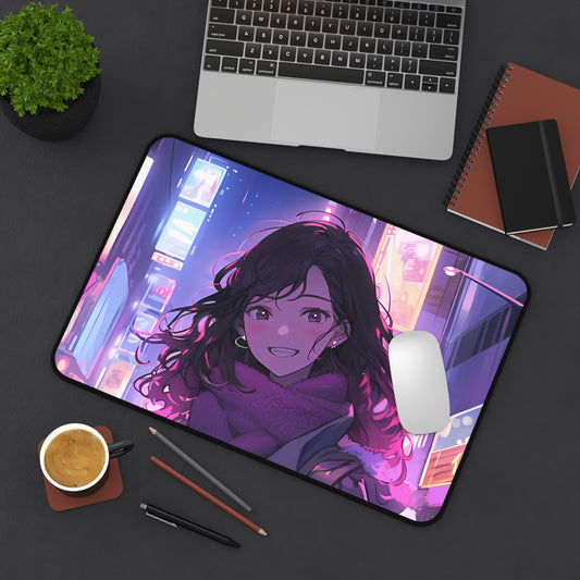 Night Vibes - Anime Girl Desk Mat