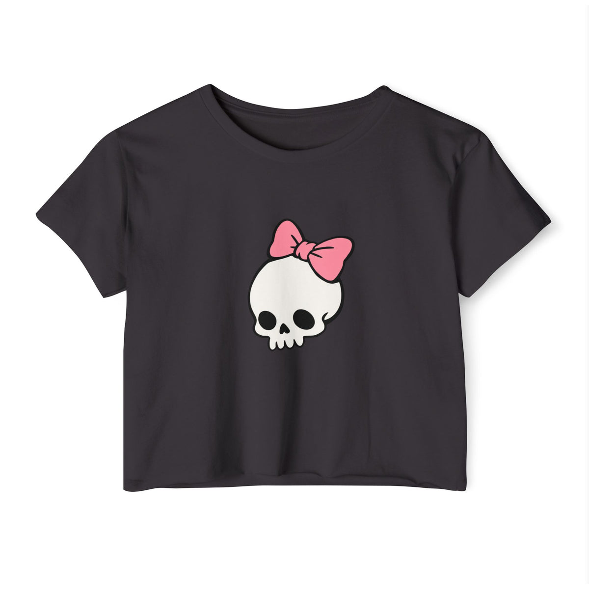 Literally Just a Skull - Pastel Goth Boxy Crop Tee