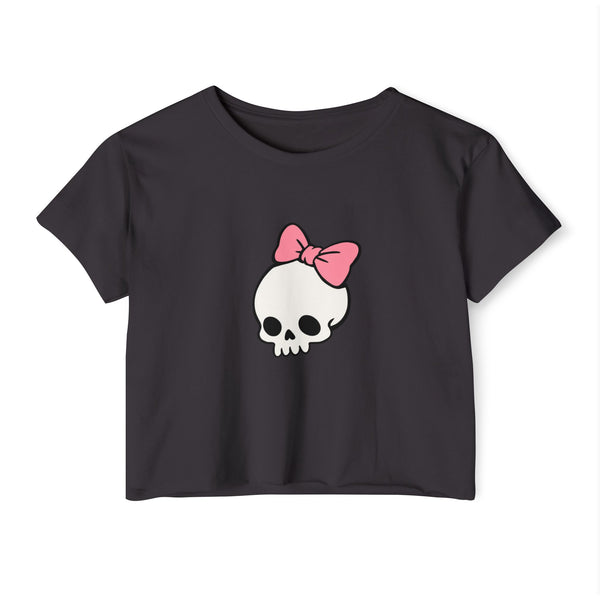 Literally Just a Skull - Pastel Goth Boxy Crop Tee