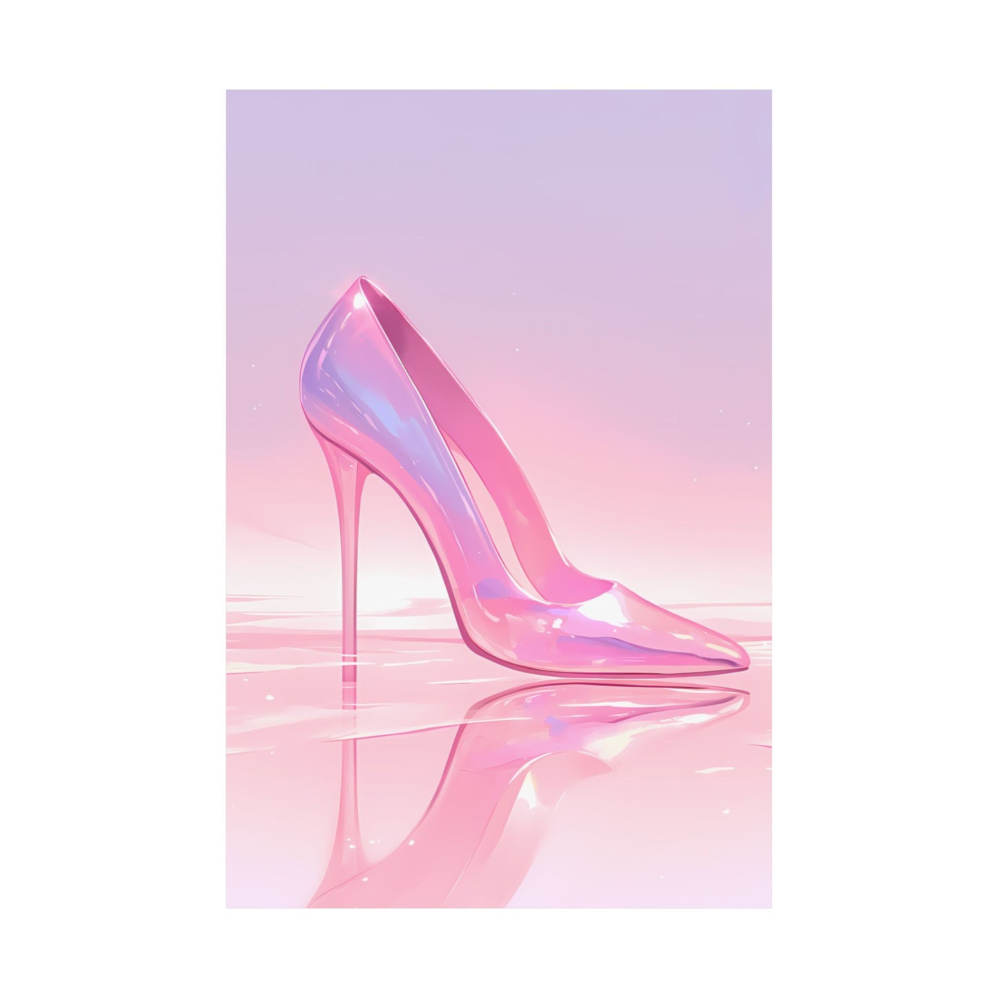 Aesthetic Pink High Heel Art Poster