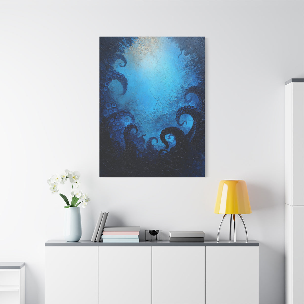 Kraken Abyss - Vertical Fantasy Wall Art
