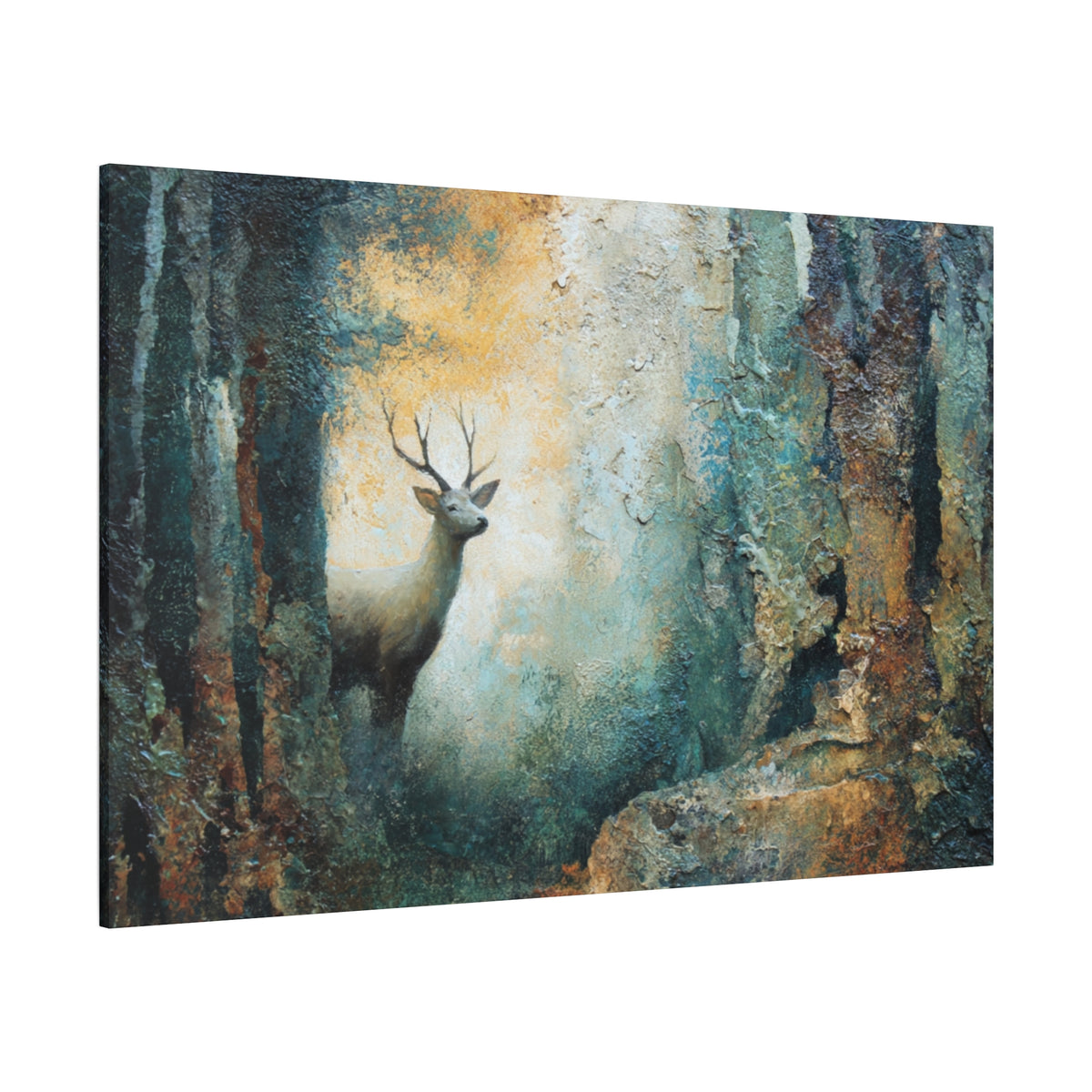 Emerging Buck - Textured Wall Art